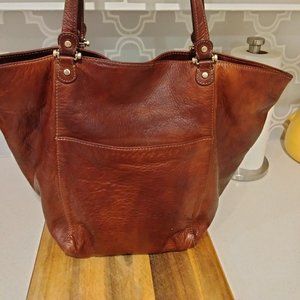 LC Leather Bucket Tote